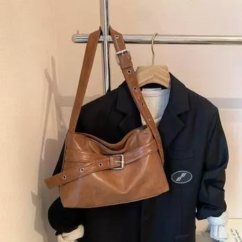 Досуг большая вместительная мягкая кожаная сумка-тоут женская сумка на одно плечо для поездок на работу роскошный и ленивый стиль одиночный должен