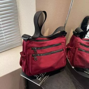 Leisure urban simple women s bag shoulder bag large capacity trend messenger bag bag белый