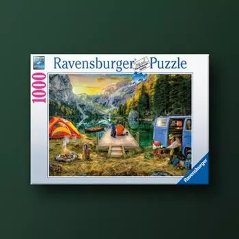 Leisurely Camping 1000 Piece Ravensburger Jigsaw Puzzle, популярная корейская настольная игра