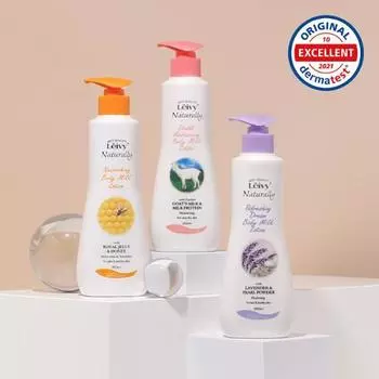 Leivy Парфюмированный лосьон для тела 350 мл, выберите 1 из 3 (Козье молоко/лаванда/маточное молочко) Goat milk lotion 350ml