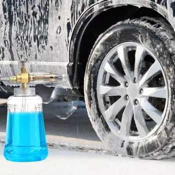 Лейка 1000 мл, пенная бутылка для мойки под давлением, быстроразъемное регулируемое сопло, распылитель для мойки автомобиля, профессиональная автомобильная пенная пушка, подходит для M22 14 мм