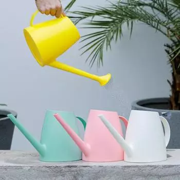 Лейка 1,8 л с длинным носиком, садовый кувшин с разбрызгивателем, легкая роза светло-зеленый