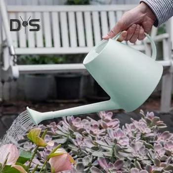 Лейка 1,8 л с длинным носиком, садовый кувшин с разбрызгивателем, легкая пластиковая лейка для комнатных растений, растений на открытом воздухе светло-зеленый