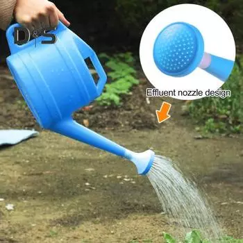 Лейка 2,5 л/3,5 л с длинным носиком и съемной душевой головкой для полива домашних комнатных растений и деревьев бонсай S синий