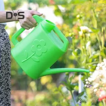 Лейка 4л Бутылка для полива с длинным носиком Лейка с двумя ручками для суккулентов бонсай Деревья Офисные настольные растения темно-зеленого