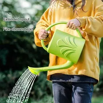 Лейка 4л, садовая лейка для растений со съемным длинным носиком, лейка для цветов для комнатных и уличных растений серый