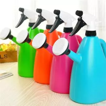 Лейка большой емкости герметичная пластиковая лейка для горшечных растений оранжевый