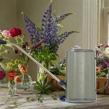 Лейка для дома с длинным носиком, 1 л, большой емкости для разбрызгивания воды белый