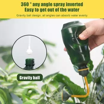 Лейка для рассады 0,45 л Бутылка-пульверизатор со съемной душевой головкой Бутылка-поливалка для суккулентов для комнатных растений зелёный