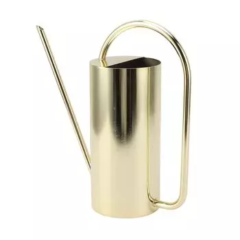 Лейка для растений с длинным носиком 1500 мл, большой емкости, чайник для полива, горшок из нержавеющей стали, садоводство золотистый