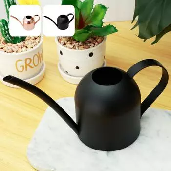 Лейка из нержавеющей стали 0,5/1 л Лейка для растений с длинным носиком Винтажная лейка для растений на открытом воздухе