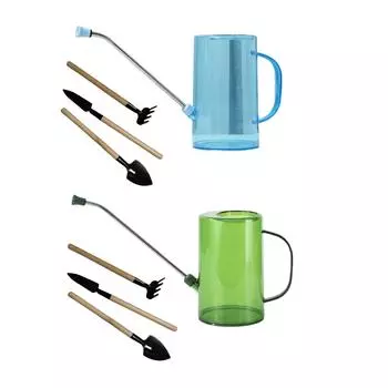 Лейка с длинным носиком из нержавеющей стали, удобная ручка, чайник для полива суккулентов, бонсай, домашних цветов, сада синий