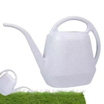 Лейка с ручкой, маленькие канистры для воды для комнатных растений и цветов, эргономичный горшок для полива растений с длинным носиком, 4 л, большой белый