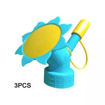 Лейки с длинным носиком Пластиковый разбрызгиватель Крышка для бутылки Разбрызгиватель Маленький горшечный саженец Растение Двойная головка 3 шт. Насадка Садовый инструмент Цветы Бусины для полива синий