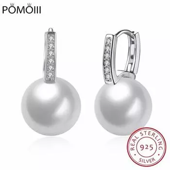 Lekani Woman Fine Jewelry, недавно выпущенные крошечные серьги-кольца из белого жемчуга с фианитами и паве, маленькие, из стерлингового серебра 925 пробы, для девочек, креольские Brinco