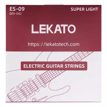LEKATO Струны для электрогитары Струны для электрогитары с никелированным стальным покрытием ((09-42))