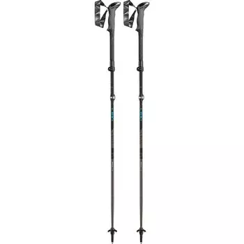 LEKI Makalu FX TA Poles, Petrol-Black-Silvergrey, 110-130 cm