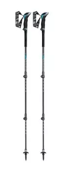 LEKI Makalu Lite AS Aluminum Adjustable Lightweight Walking Poles for Trekking & Hiking - Black-Anthracite - 100-135 cm