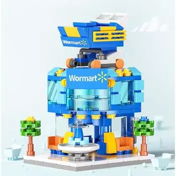 LELE City Street View Building Block Магазин Макдональдса 3D модель Развивающие игрушки для детей Детский подарок 5 лет Coffee Shop-168Pcs