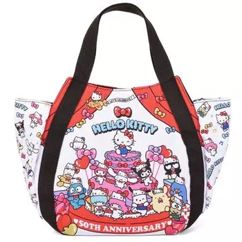 Lelotte Hello Kitty 50th Anniversary Goods Сумка-тоут Мини-сумка Маленькая эко-сумка Kitty Sanrio Взрослые Дети (КТ4893)