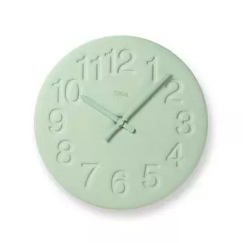 Lemnos LC11-08 GN Wall Clock Analog Diatomaceous Earth Clock Green Diatomaceous Earth