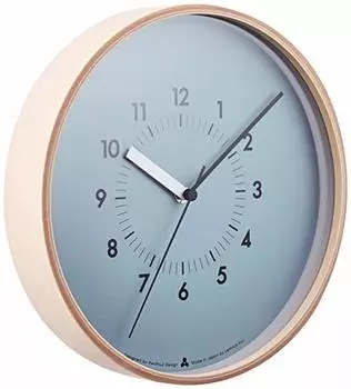 Lemnos Настенные часы Аналоговые Soso General Кварцевые часы Натуральное дерево SOSO Синий AWA13-06 BL Lemnos