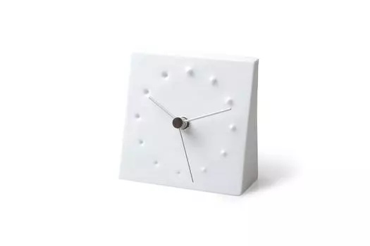 Lemnos Table Clock Analog Porcelain White Fire Works FIRE WORKS Lemnos KC10-14 w116h113d50mm