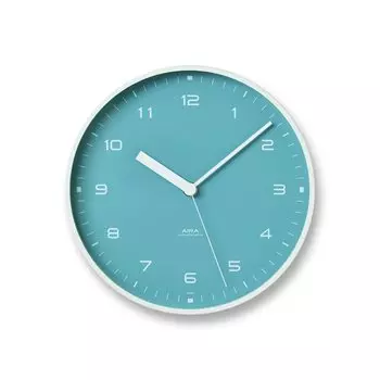 Lemnos Wall Clock AIRA Analog Aluminum Light Blue Light Blue LBL Lemnos LC18-03 200d40mm