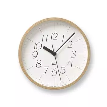 Lemnos Wall Clock Analog Plywood Natural Colored Wood Natural Riki Clock S S Lemnos WR-0312