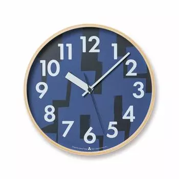 Lemnos Настенные часы NOYAMA из натурального дерева синие Noyama Lemnos AWA19-12BL Диаметр 30,5 см синий