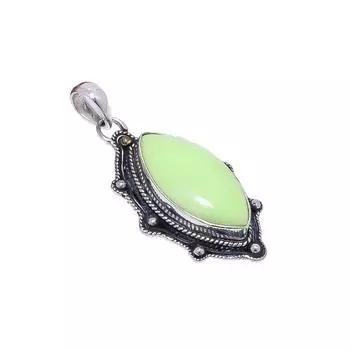 Lemon Chrysoprase - Australia 925 Sterling Silver Pendant V9056, Mint Green Pendant, Marquish Pendant, Valentin s Day Gift, Gift For Her, Birthday Gif
