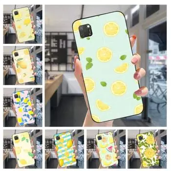 Lemon Summer Fruit Yellow Pattern Phone Case For Huawei Mate 40 30 20 10 Pro Lite Nova 9 8 5T Y7p Y7 Soft Black Phone Cover Huawei Mate40
