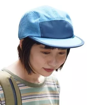 LEN COOL JET CAP Льняная кепка Cool Jet Cap Шляпа из льна с длинными полями Легкая, большого размера, для отдыха на природе, повседневная, весна-лето, длина окружности L, синяя синий