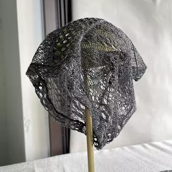 Ленивая и Расслабленная Ретро Уличная Шапка-Пилка в Гонконгском Стиле Женская Весенне-Летняя Ретро Холодная Шапка Эластичная Шапка-Носок для Большой Головы one size серый