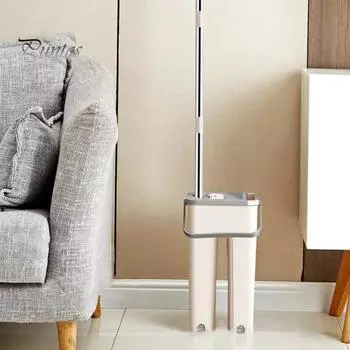 Ленивая плоская швабра без рук с независимым размещением, компактная швабра для удаления пыли, вращающаяся на 360 градусов A