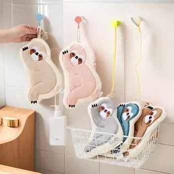 Ленивец мультфильм подвесное полотенце для рук впитывающее маленькое кухонное и банное полотенце симпатичное полотенце прочное впитывающее