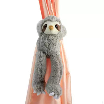 Ленивец, мультяшная занавеска, плюшевая игрушка, веревка, крючок, чучело животного, подвязка