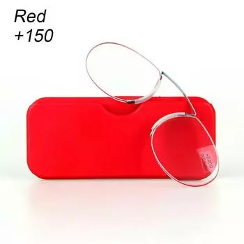 Ленивые очки, стойка для носа, зажим для носа, очки для дальнозоркости, мини-очки для чтения для мужчин и женщин red-150