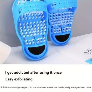 Ленивые отшелушивающие тапочки-скрабы для ног с присоской для использования в ванной комнате - неэлектрические, легкоочищаемые, массажные тапочки для ванны для удаления омертвевшей кожи