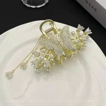 Ленивые волосы с раздвоенным темпераментом, винтажный конский хвост, модный большой и заколка для волос, женская резинка для волос One Size золотой