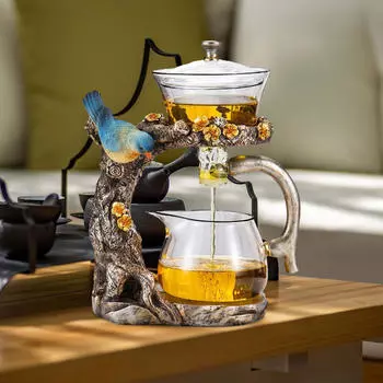 Ленивый чайный сервиз кунг-фу, прочная чайная чашка, заварочный чайник для домашнего офиса, любовника