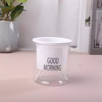 Ленивый гидропонный цветочный горшок, автоматический впитывающий воду цветочный горшок, прозрачный двухслойный пластиковый самополивающийся горшок для офиса 11*12cm прозрачный