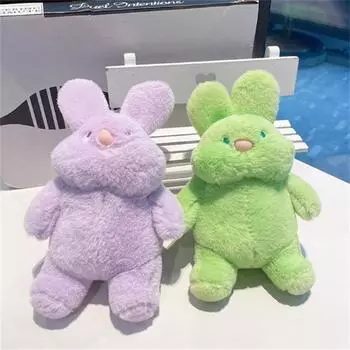 Ленивый кролик плюшевая кукла брелок кролик школьный портфель кулон милые сумки подвески розовый