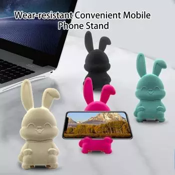 Ленивый кронштейн, тележка с изображением сильного кролика, грузоподъемность, самоклеящийся держатель для мобильного телефона, кольцо на палец, мобильный телефон розы красного