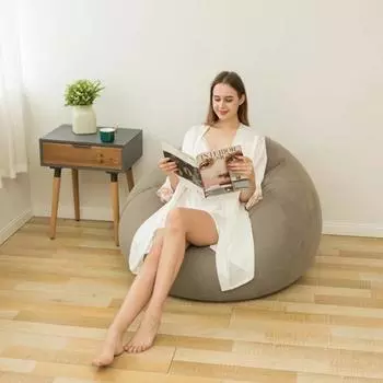 Ленивый надувной диван-кресло для гостиной, складной татами, односпальный диван-шезлонг, украшение для дома, кресло-мешок, уличный диван-кровать оранжевый
