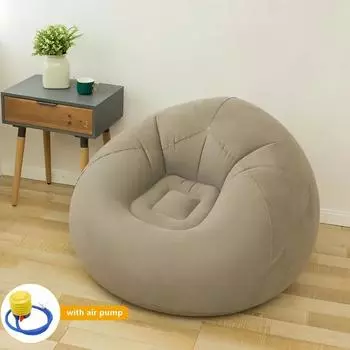 Ленивый надувной диван-кресло для гостиной, складной татами, односпальный диван-шезлонг, украшение для дома, кресло-мешок, уличный диван-кровать оранжевый