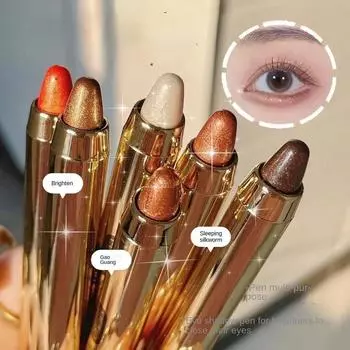 Ленивый натуральный хайлайтер для теней для век, ручка Sleeper Silkworm, контурная ручка, тени для век с двойной головкой, водостойкий и перманентный макияж для женщин
