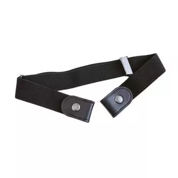 Ленивый ремень, удобный эластичный дизайн, искусственная кожа, пояс, регулируемая посадка, невидимый ремень для джинсов, повседневная одежда чёрный