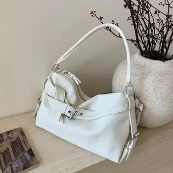 Ленивый ветер расслабление сумка-тоут женская новая большая вместимость высококлассная на одно плечо для поездок на работу и для мессенджера белый