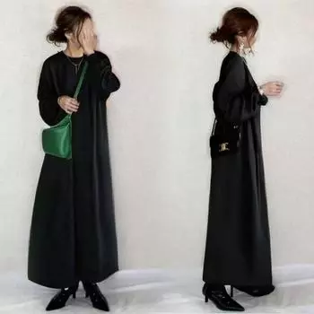 Ленивый ветер выглядит тонким женским весенним и осенним новым японским иностранным заказам свободный живот прикрывающий темпераментный свитер до колена платье 3 цвета one size fits all серый